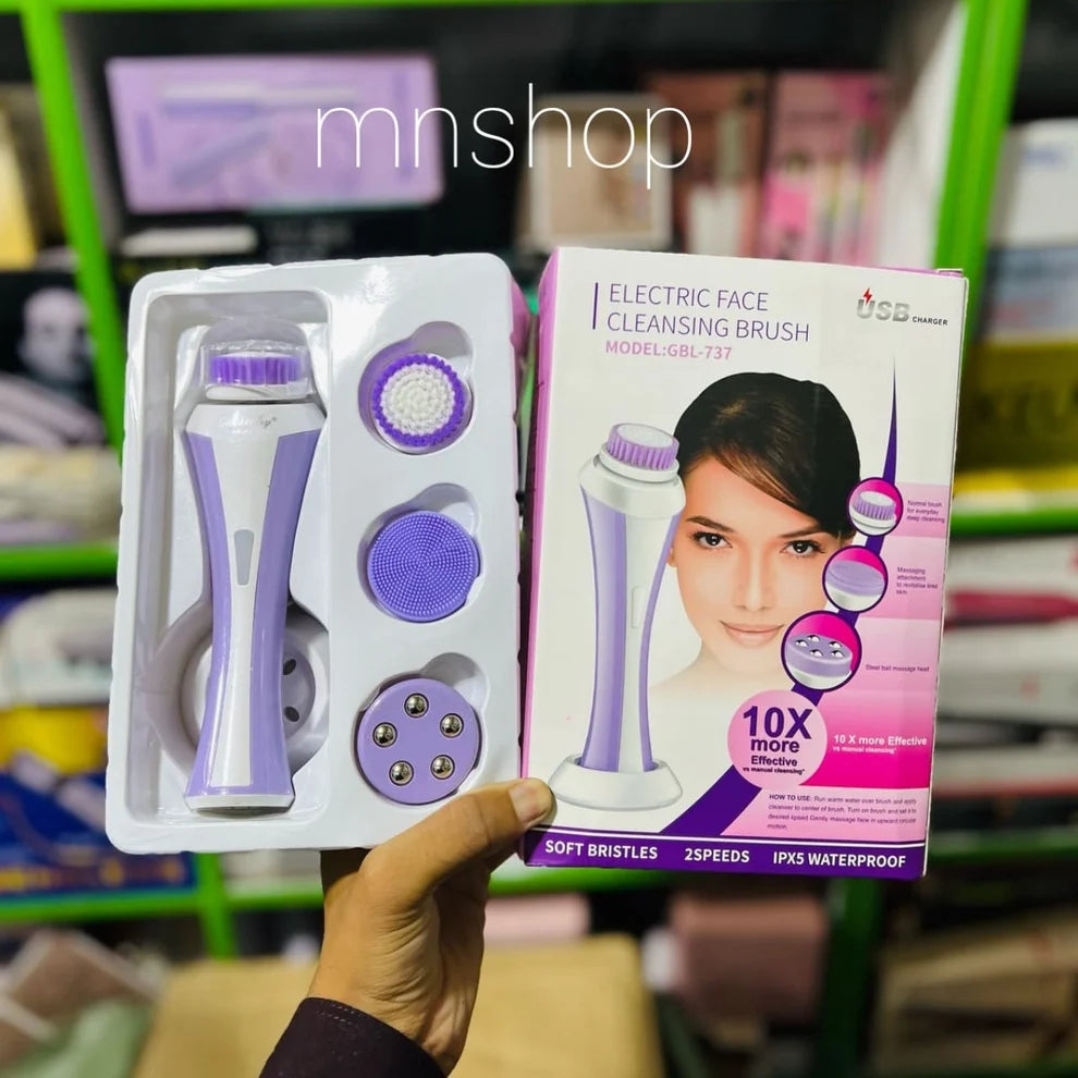 3-in-1 Electric Facial Cleansing Brush | Face Cleanser, Exfoliator & Massage | Deep Pore Skin Care Tool