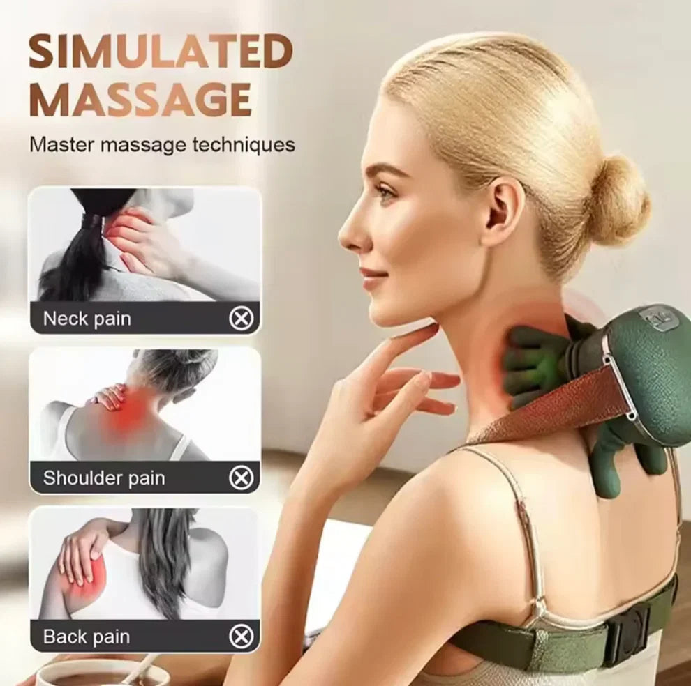Heated Pillow Neck & Back Massager – Bionic Kneading Shoulder & Muscle Massager