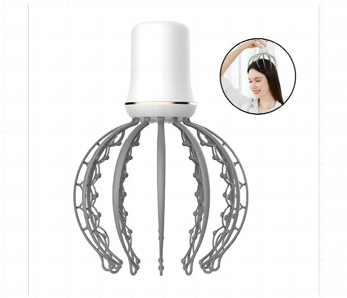 Electric Scalp & Head Massager | 2 Modes | 12 3D Massage Arms | Hands-Free USB Rechargeable | Stress Relief & Relaxation