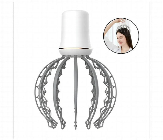 Electric Scalp & Head Massager | 2 Modes | 12 3D Massage Arms | Hands-Free USB Rechargeable | Stress Relief & Relaxation
